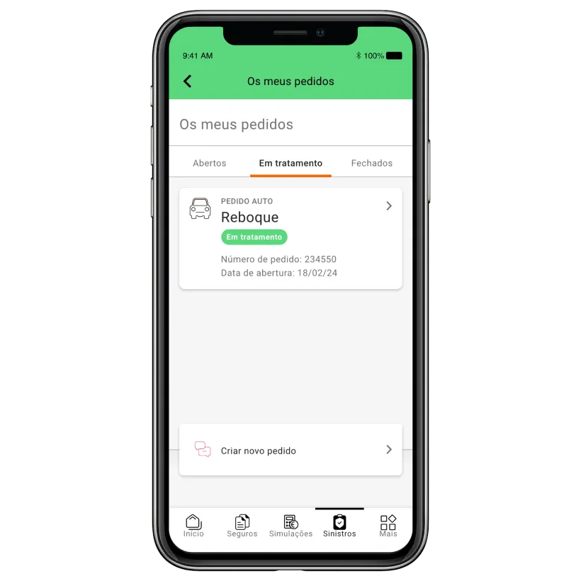 App myLOGO Pedir Assistência