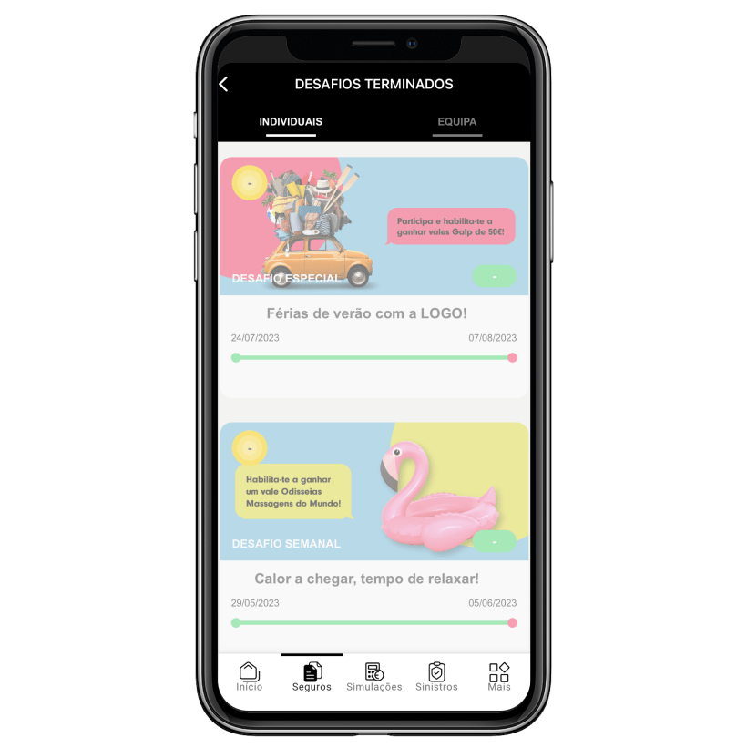 ecrã da app Ganha LOGO que mostra os prémios que é possível ganhar
