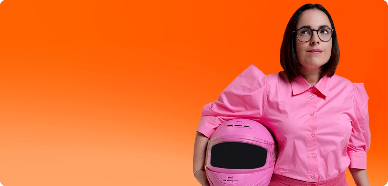 Joana Marques com capacete